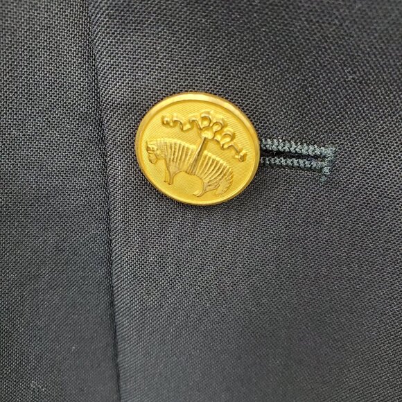 Brooks Brothers 100% Wool Fabric By Loro Piana Navy Blue Blazer Suit Jacket 41 - Picture 10 of 15